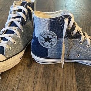 Converse Blue Patchwork Shoes